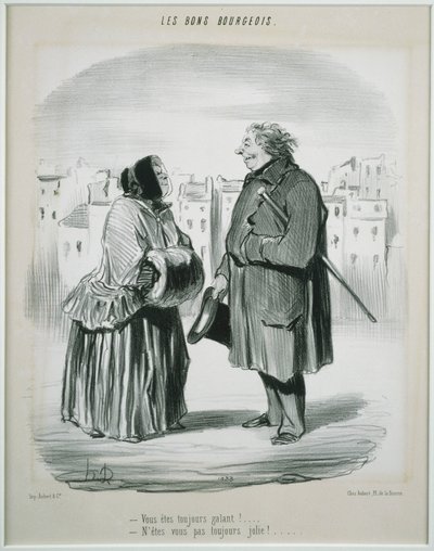 Die guten Bürger - Sie sind immer galant! von Honoré Daumier